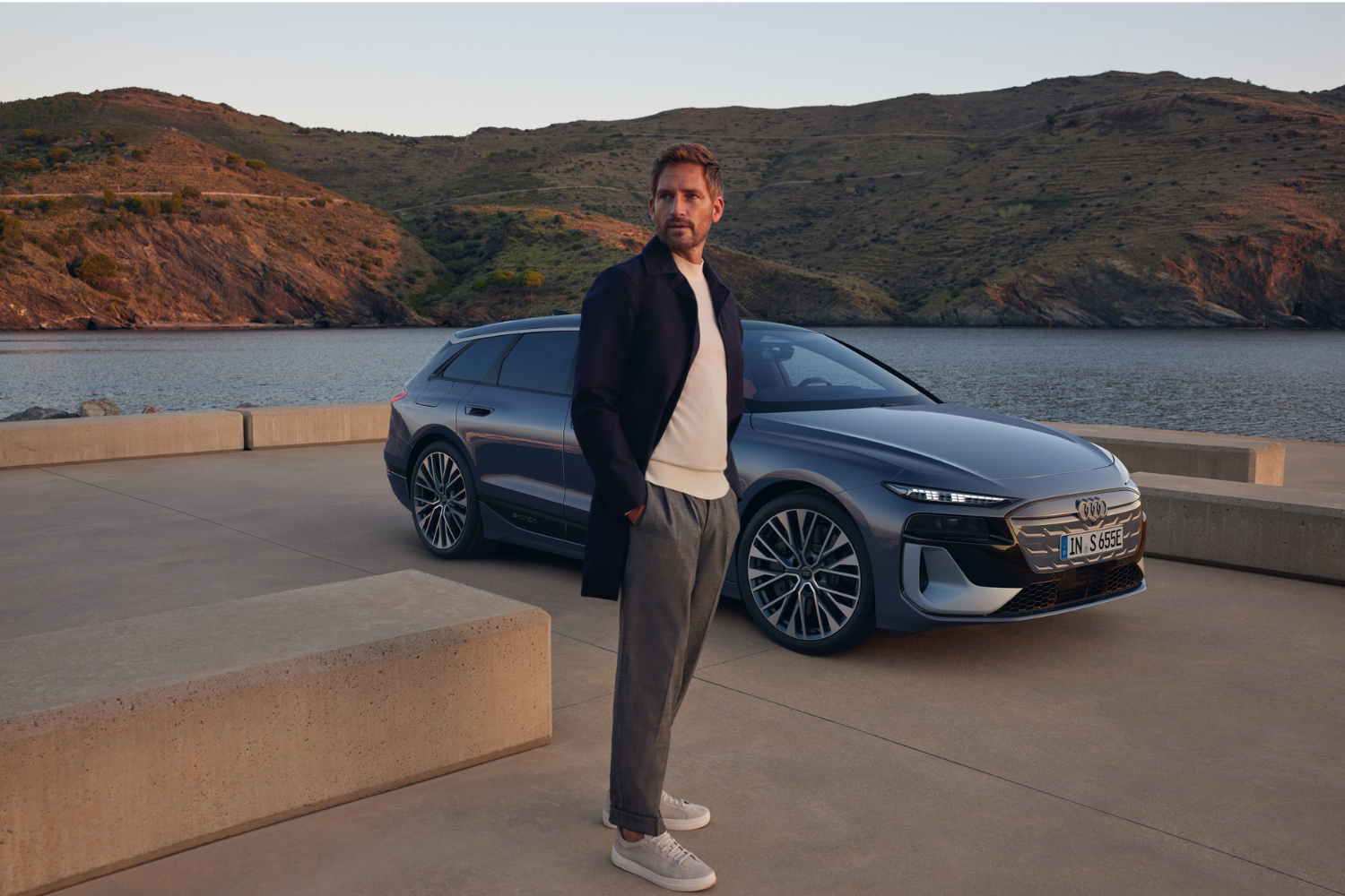 Man Standing at Audi 2024