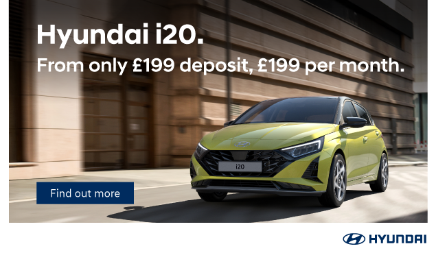 The Hyundai i20 is available to buy from Richmond Hyundai from only £199 Deposit, £199 Per month