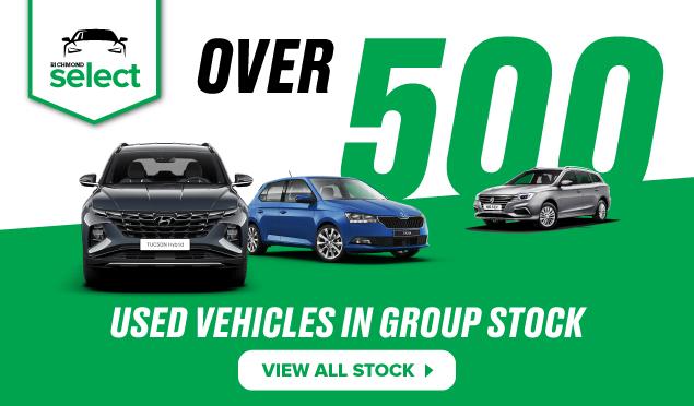 View over 500 of our used cars in stock