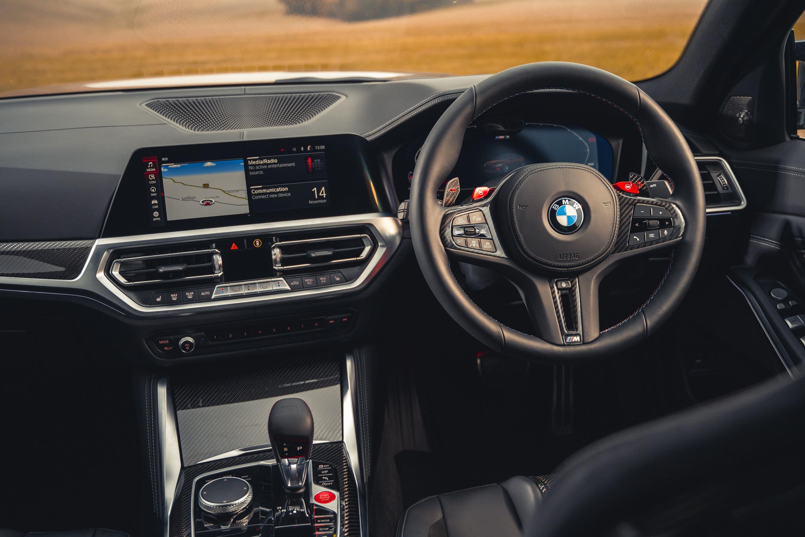 New BMW M3 Competition image of the vehicle infotainment system and digital cockpit