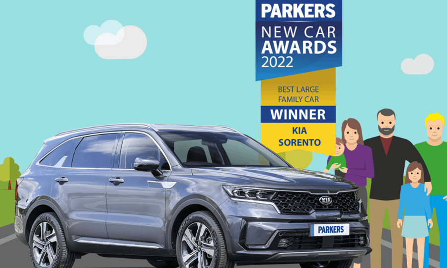 Kia Sorento SUV wins Best Large Family Car At Parkers New Car Awards 2022