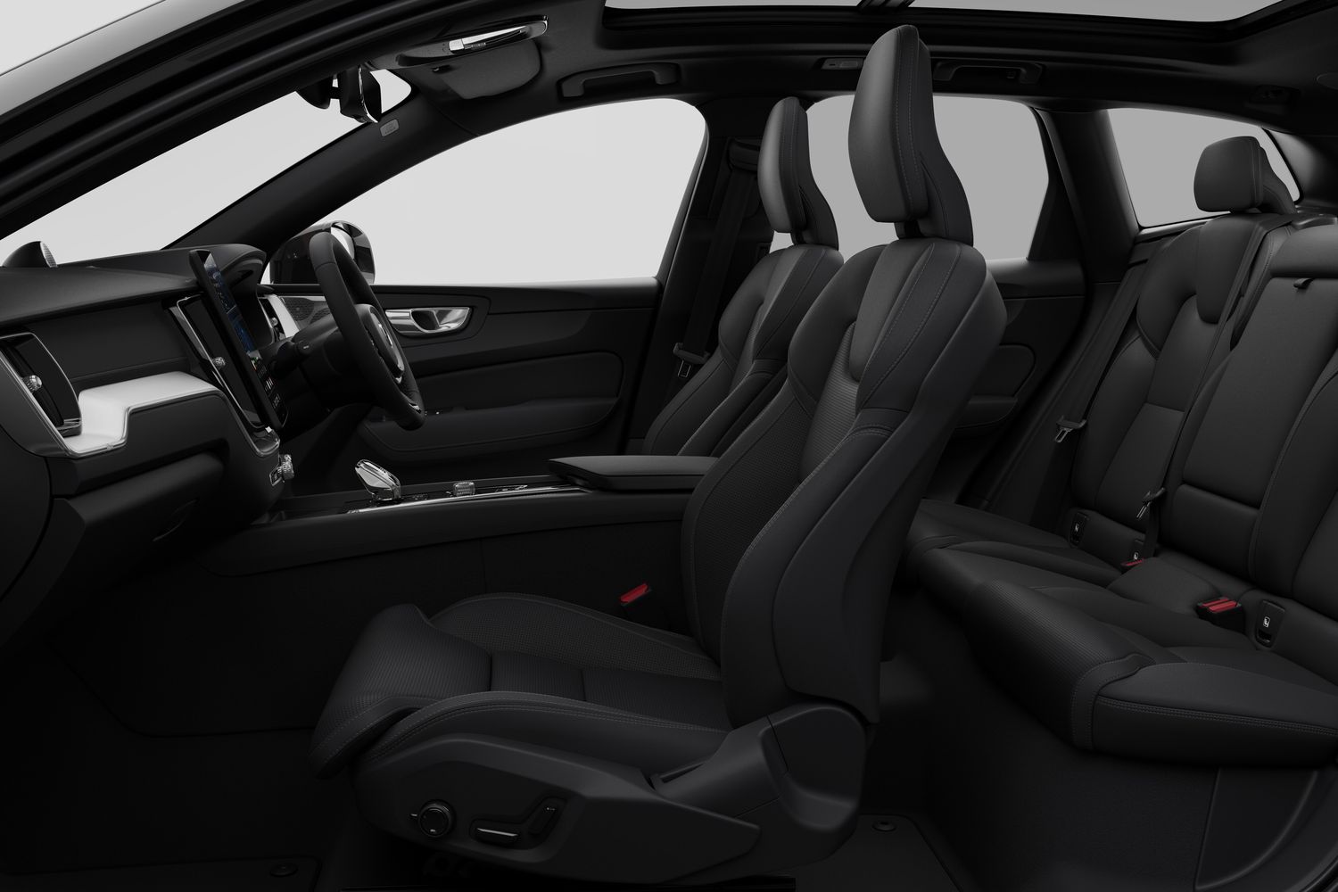 The latest interior inside the Volvo XC60, featuring nanna leather front seats.