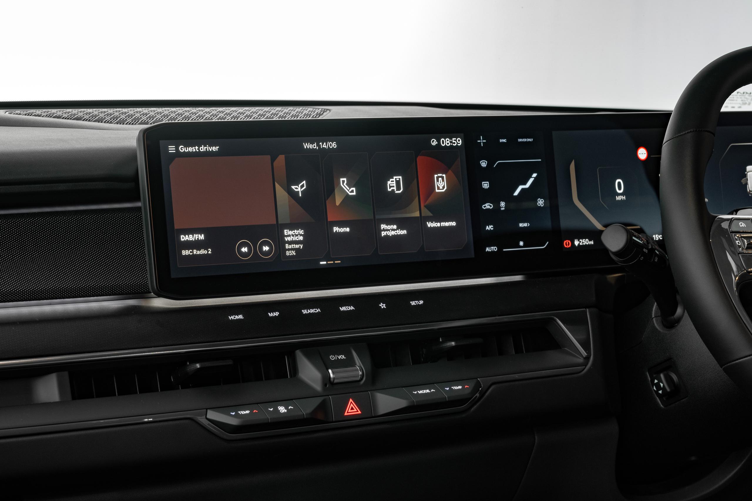 Kia EV9 media unit screen