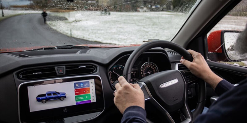 Maxus T90 EV steering wheel and dashboard