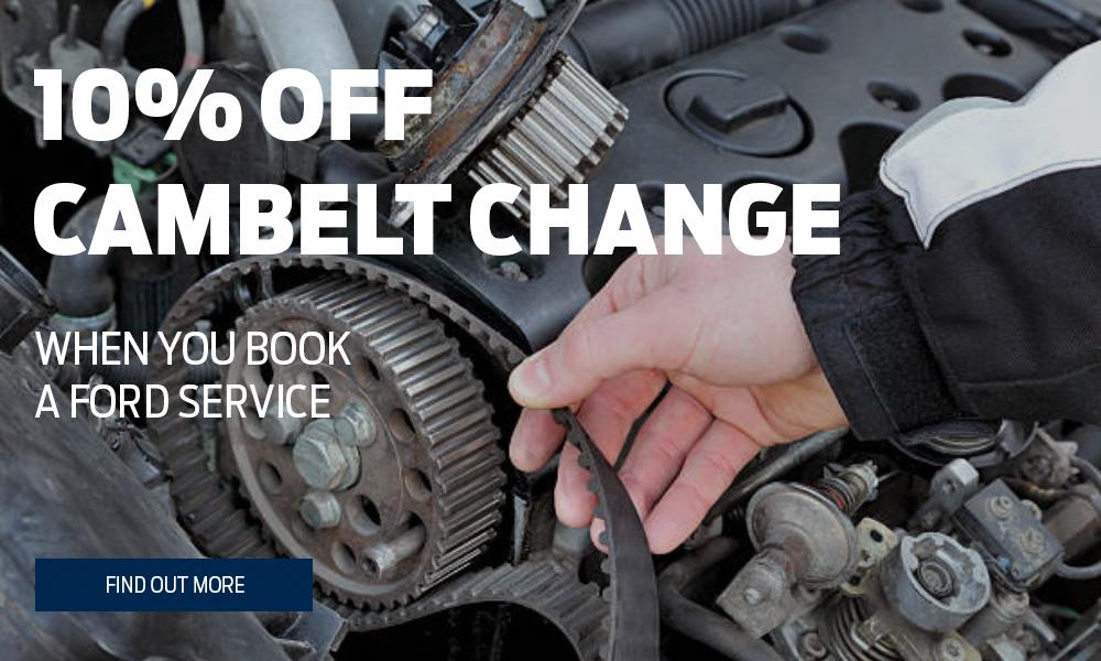 10% off cambelt when you book a Ford Service