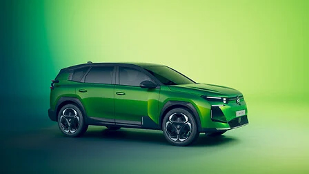 Side view of Green C5 Aircross