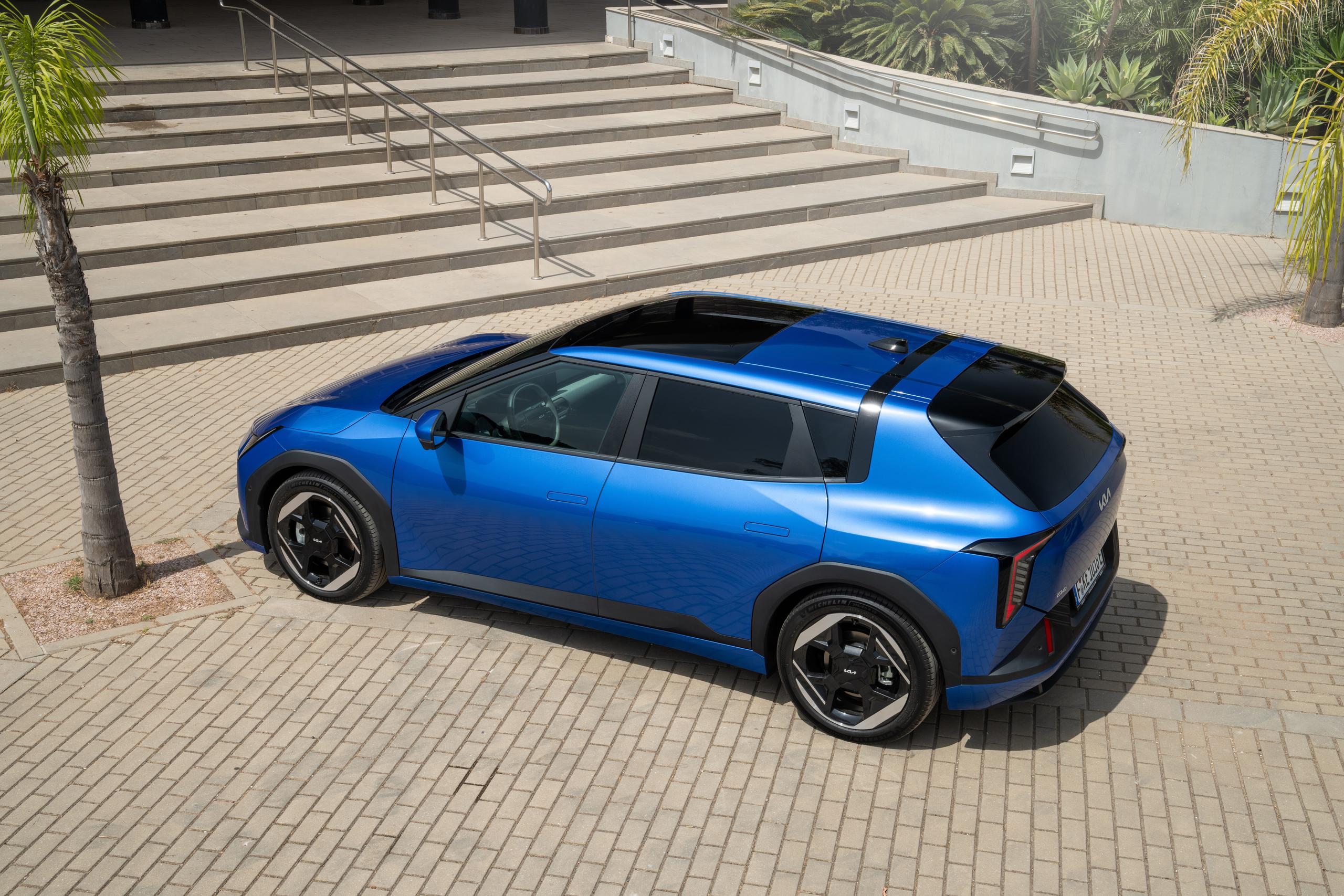 top and side view of Kia EV4