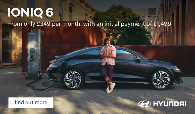 IONIQ 6 from only £1,499 initial payment, £349 per month