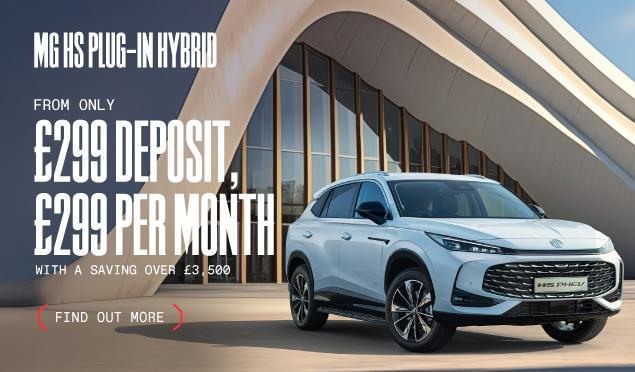 The MG HS PHEV is available to buy from Richmond MG from only £299 Deposit, £299 per month