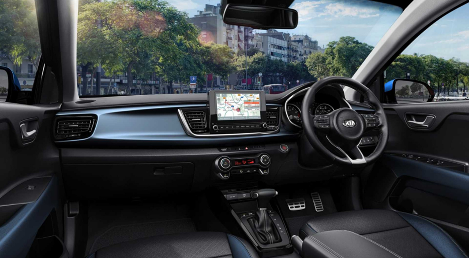 New Kia Rio inside cockpit