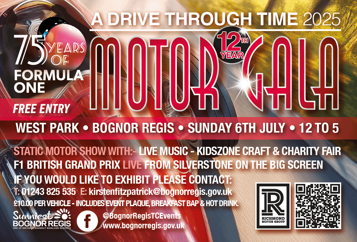 Richmond Motor Group is proud to be headline sponsor for the ‘Drive Through Time Motor Gala 2025’ being held in Bognor Regis on Sunday 6th July.