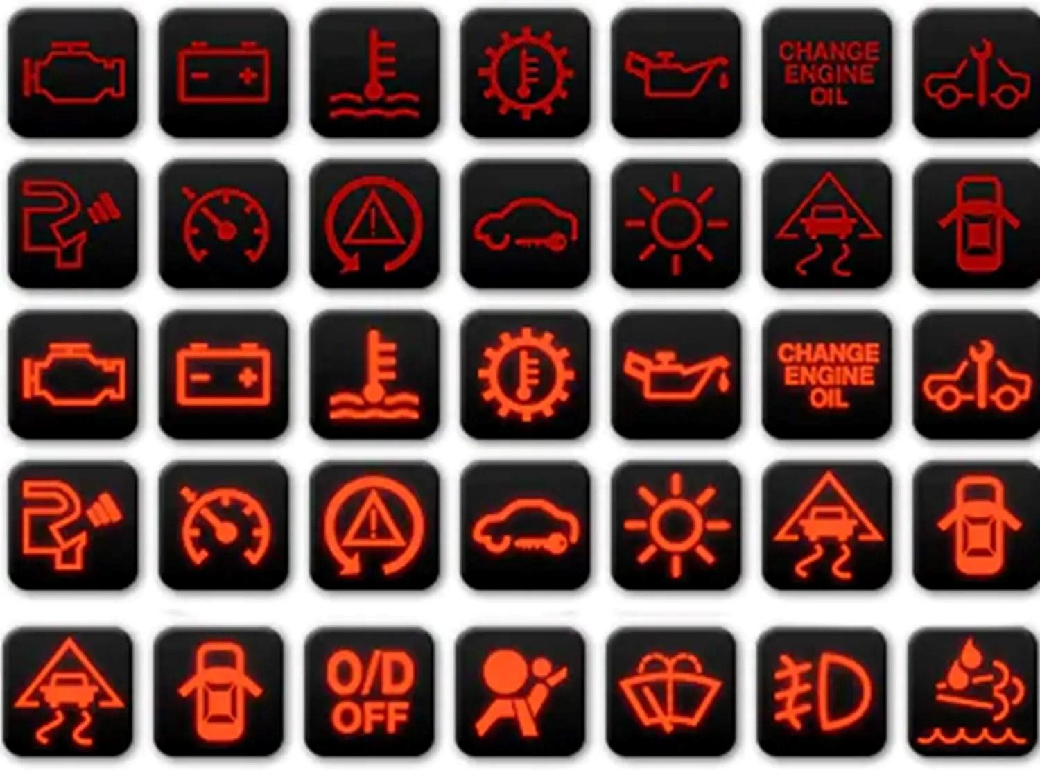 Warning and Indicator Light Symbols