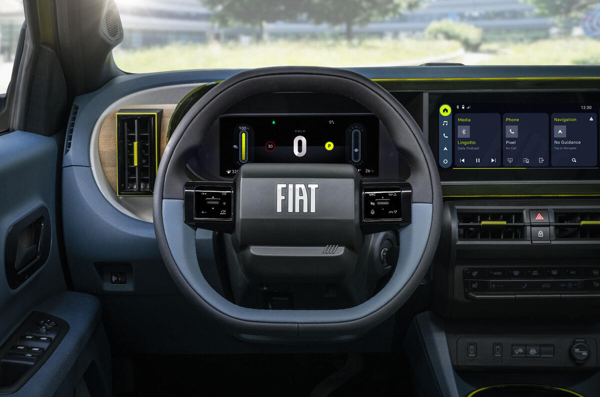 interior of a fiat grande panda