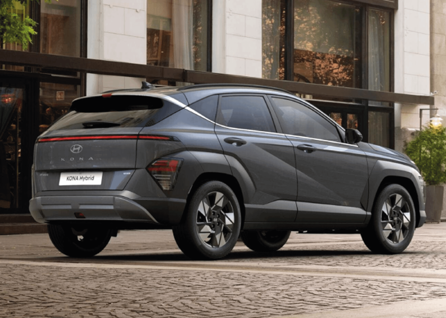 Grey All-New Hyundai KONA Hybrid Rear Side View