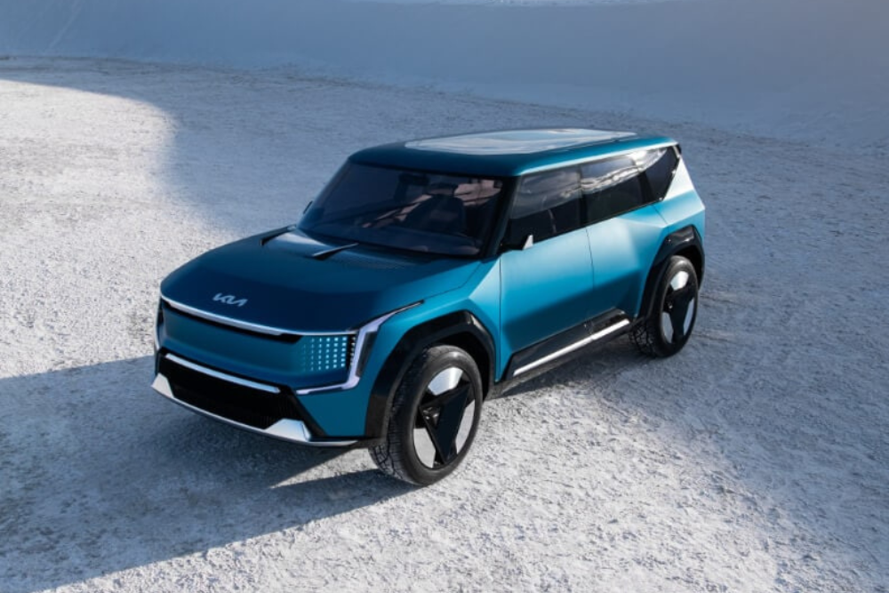 blue kia ev9