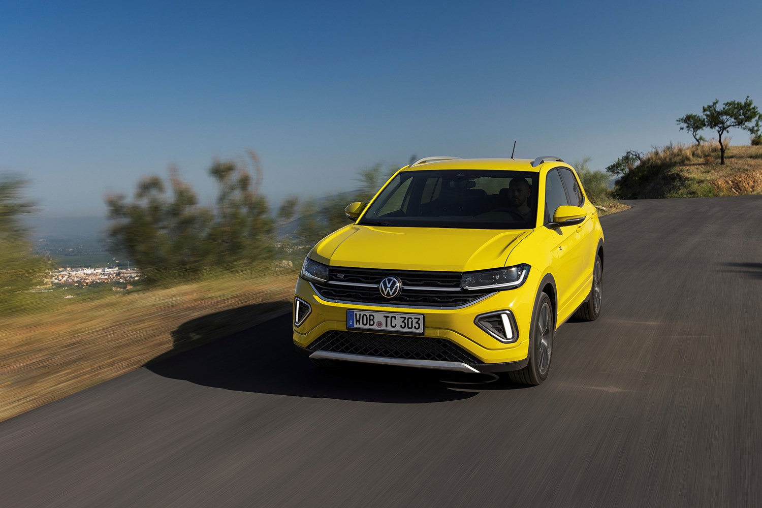 All-new Volkswagen T-Cross driving on coastal road