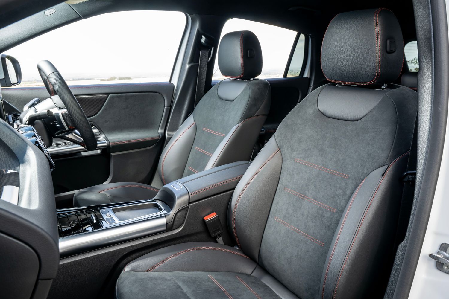 The interior seats of the Mercedes-Benz GLA.