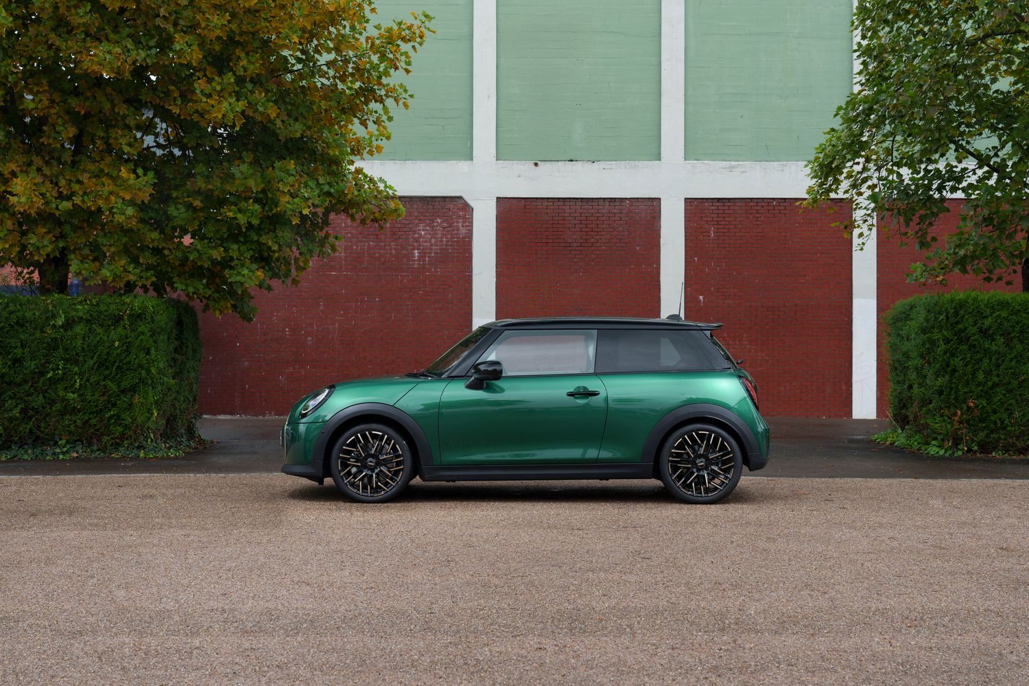 Side view of the latest MINI Cooper 3-Door, available at Bavarian MINI Belfast