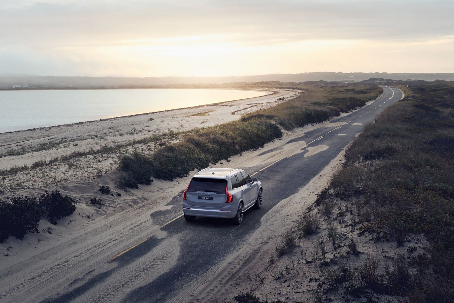 Nearly New Volvo driving on icy road in Belfast