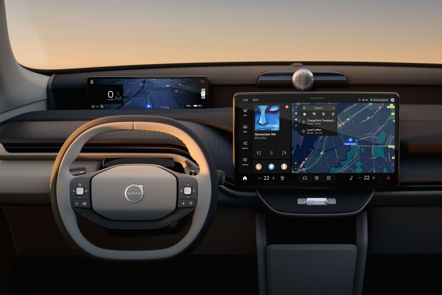 Interior view of the new Volvo EX60