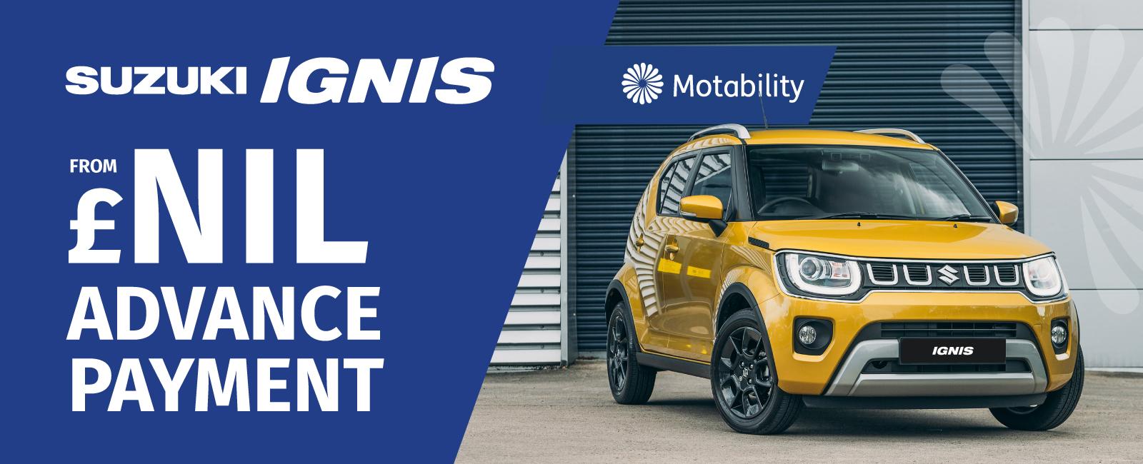 The Suzuki Ignis on the Motability Scheme from £NIL Advance Payment