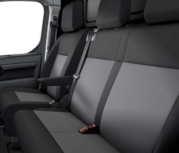 Back seat of a Citroen Dispatch