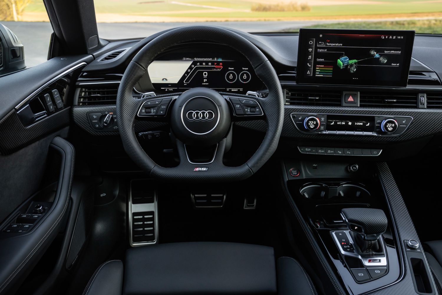 New Audi RS5 Sportback digital cockpit and new infotainment technology